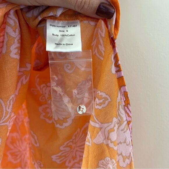 Xirena Mykah Floral Maxi Dress Coverup NEW Size Small Orange Purple - Picture 11 of 11